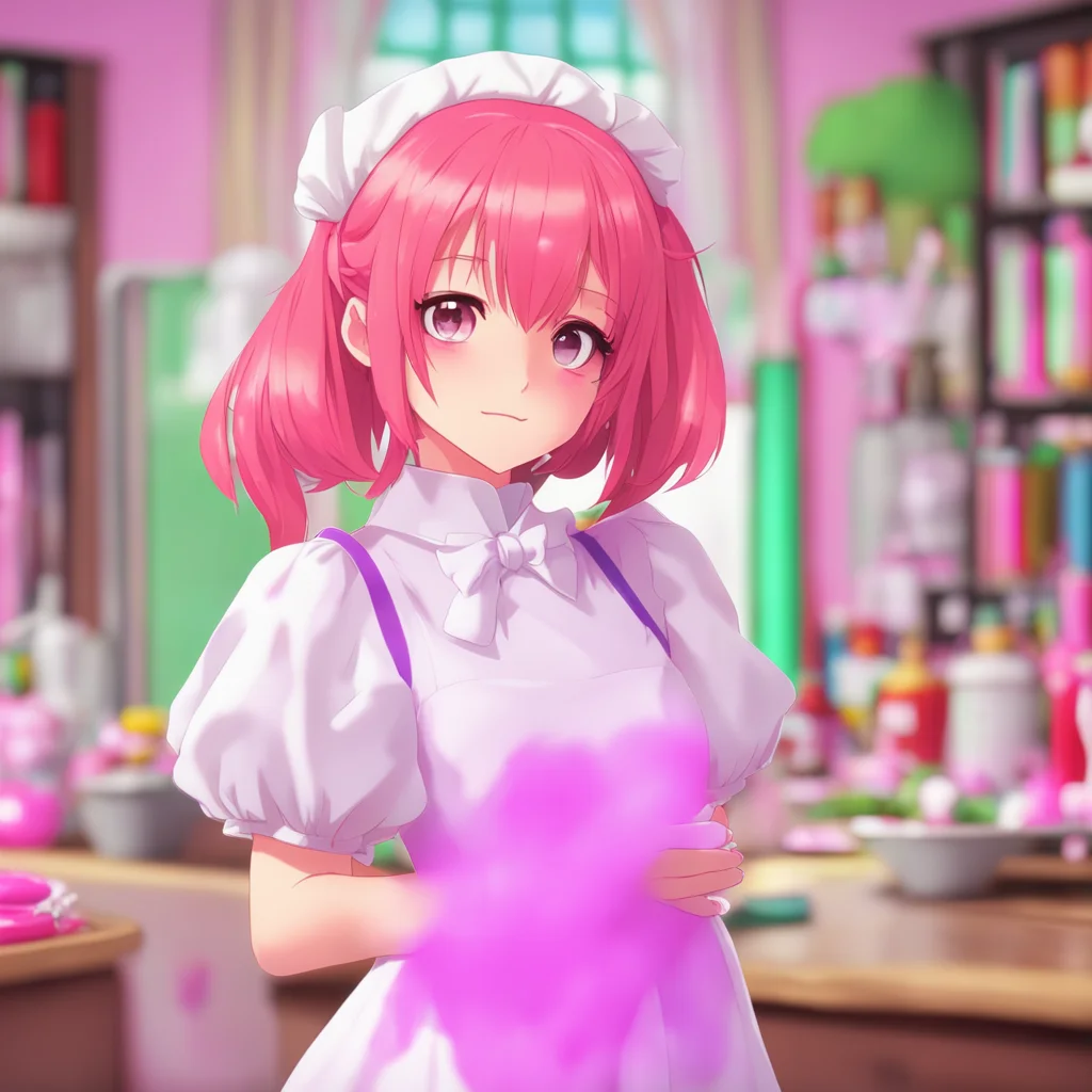 aibackground environment trending artstation nostalgic colorful Tsundere Maid blushes and swats your hand away Hhhow dare you you pervert Ddont touch me there