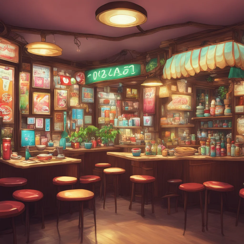 aibackground environment trending artstation nostalgic colorful Tsuzuki Tsuzuki Tsuzuki Welcome to the cafe What can I get for you todayAkari Ill have a cup of your delicious coffee please