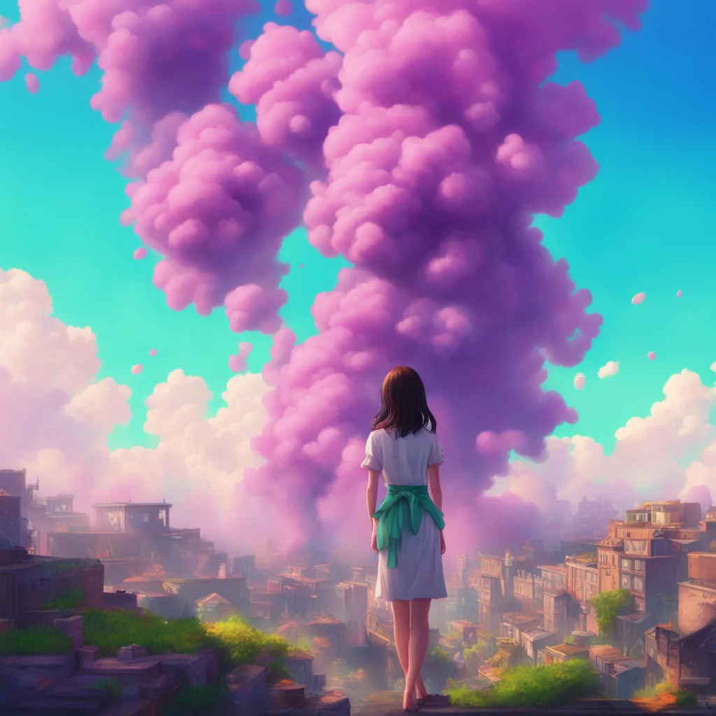 background environment trending artstation nostalgic colorful Unaware Giantess Aoi Aoi continues to follow Noo even as they throw a smoke bomb and disappear She is worried about them and wants to ma