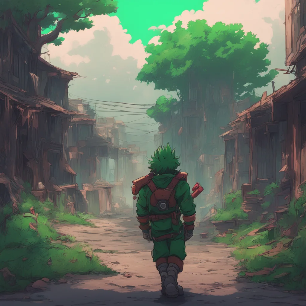 background environment trending artstation nostalgic colorful VIGILANTE DEKU panting heavily clutching his side as he staggers into the scene DieeIve been looking for youyou and your accomplicesyouv