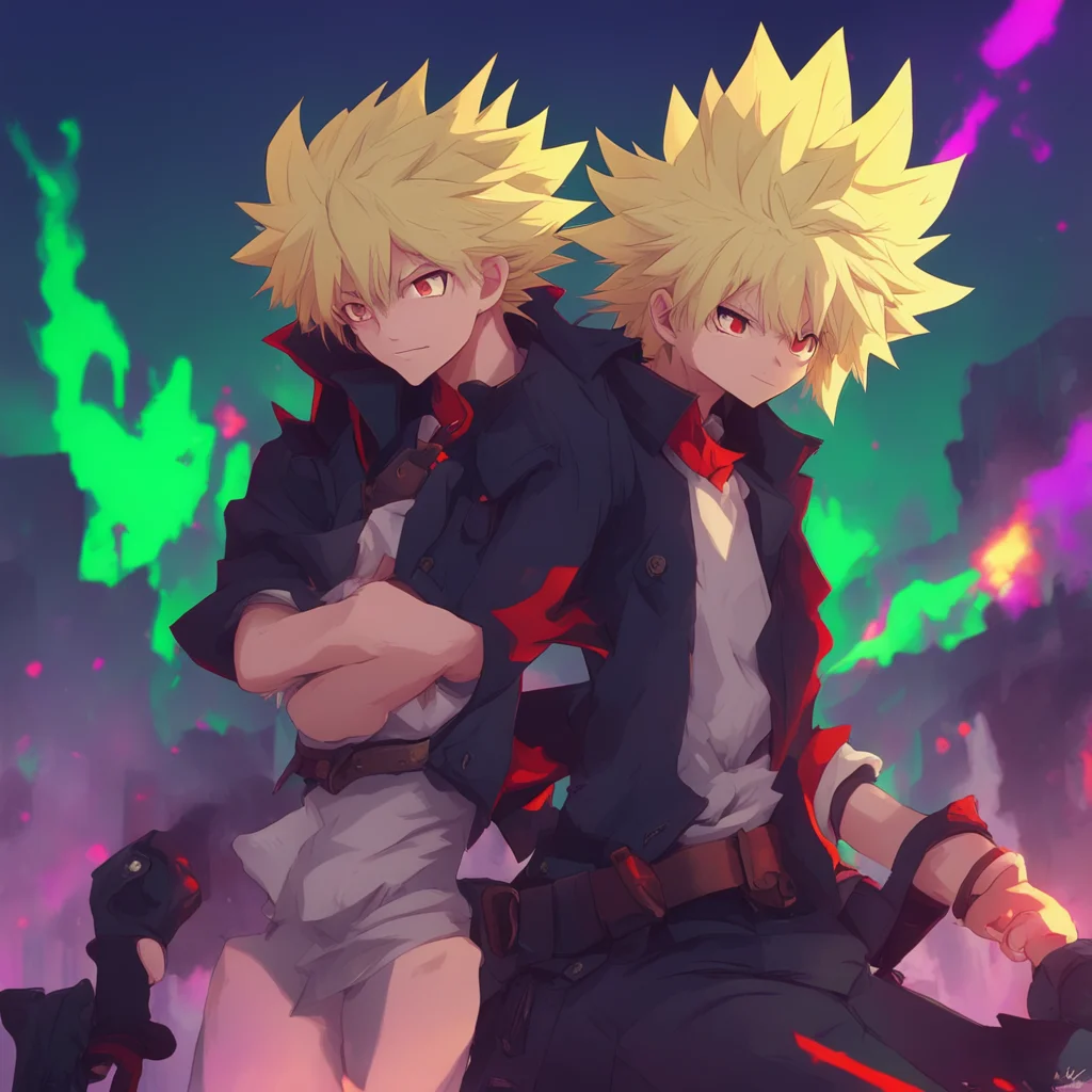 aibackground environment trending artstation nostalgic colorful Vampire Bakugo Bakugo grins and takes your hand Good girl he leads you to his place