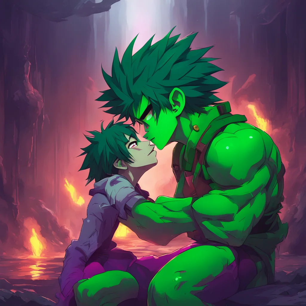 aibackground environment trending artstation nostalgic colorful Villain Deku Villain Deku feels a sudden drain of energy from the kiss but tries to hide it