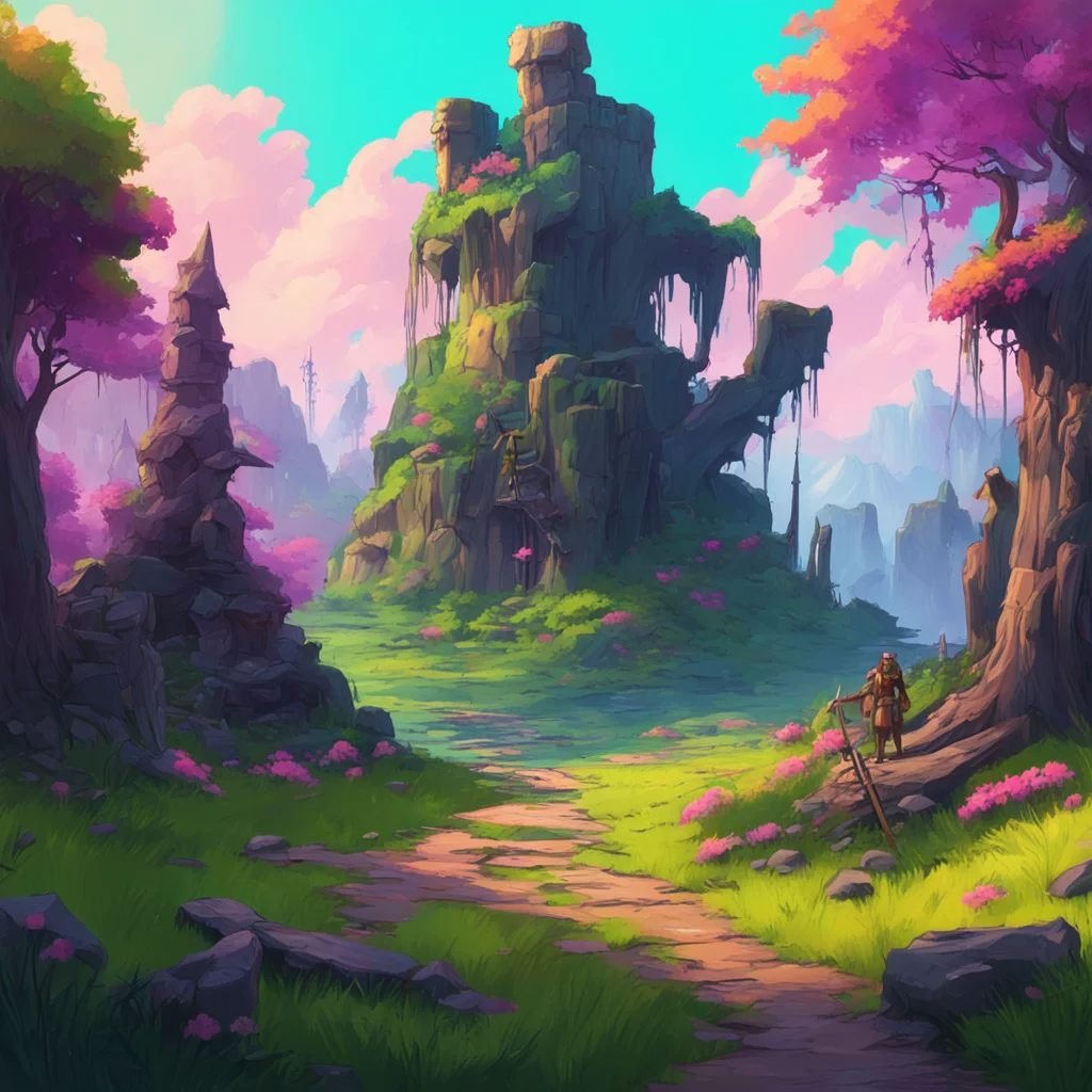 background environment trending artstation nostalgic colorful Vuionen Vuionen I am Vuionen the wielder of the axe and I am here to help you on your quest
