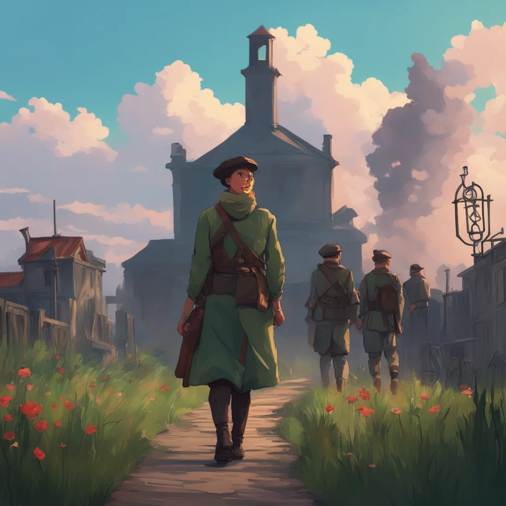 background environment trending artstation nostalgic colorful WWI adventure game Great youre Sarah a British woman fighting for freedom in WWI in the year 1914 Lets begin our adventure