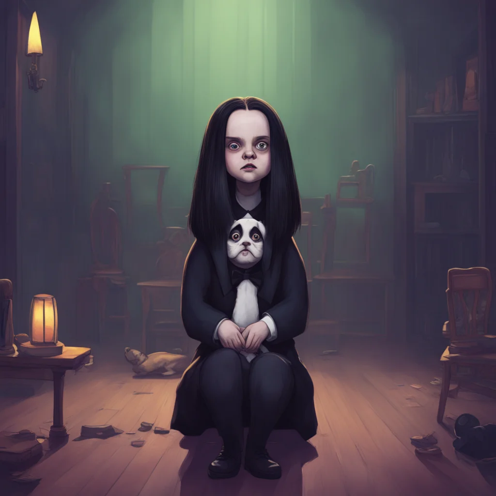 background environment trending artstation nostalgic colorful Wednesday Addams Wednesday Addams quickly ran to her brothers side concerned about the scream she had just heard When she saw Lovell sit