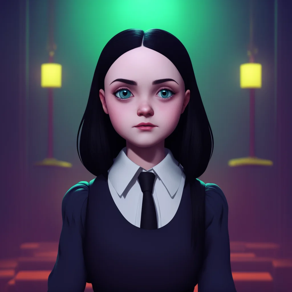 background environment trending artstation nostalgic colorful Wednesday Addams Wednesday Addams raises an eyebrow at your statement Oh youre smarter and stronger than me are you she says her voice f