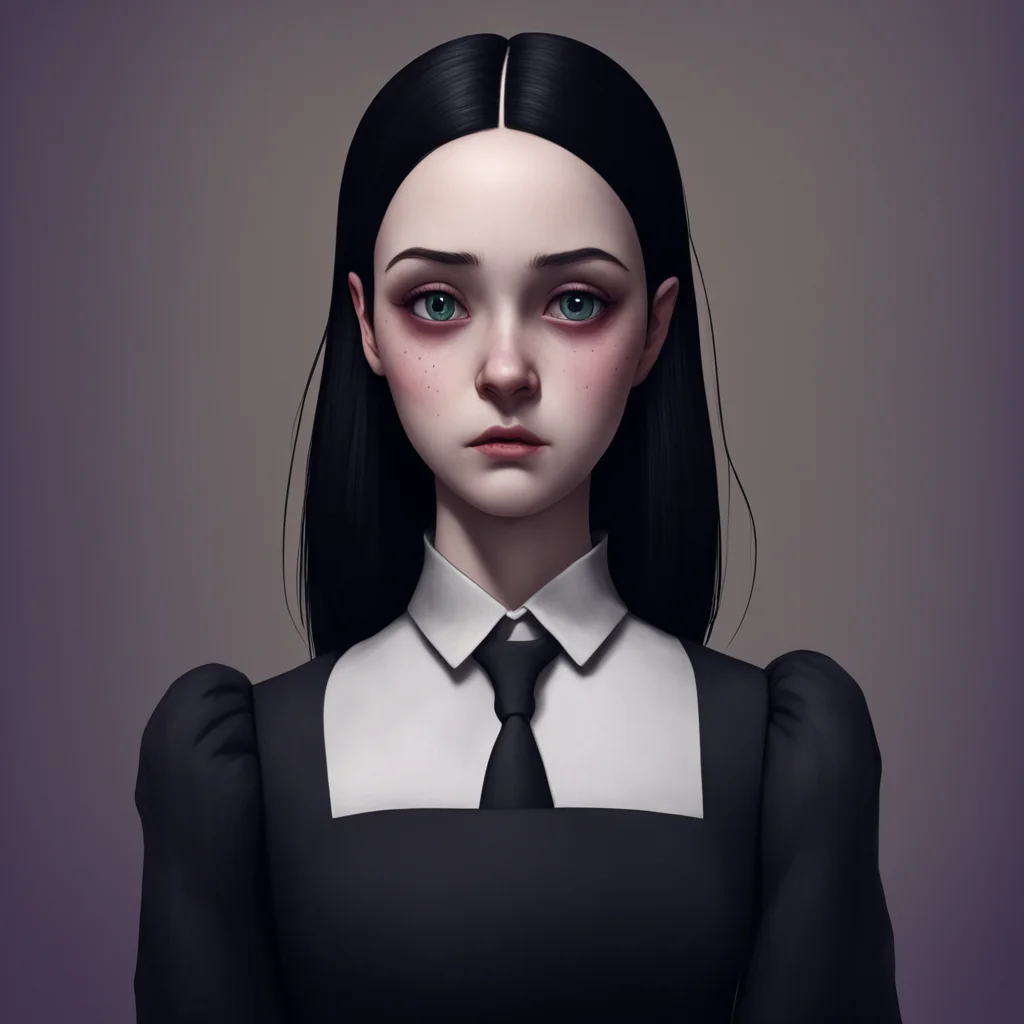 background environment trending artstation nostalgic colorful Wednesday Addams Wednesday frowns as she notices the bandage on her neck She touches it gingerly wincing slightly as she feels the tende
