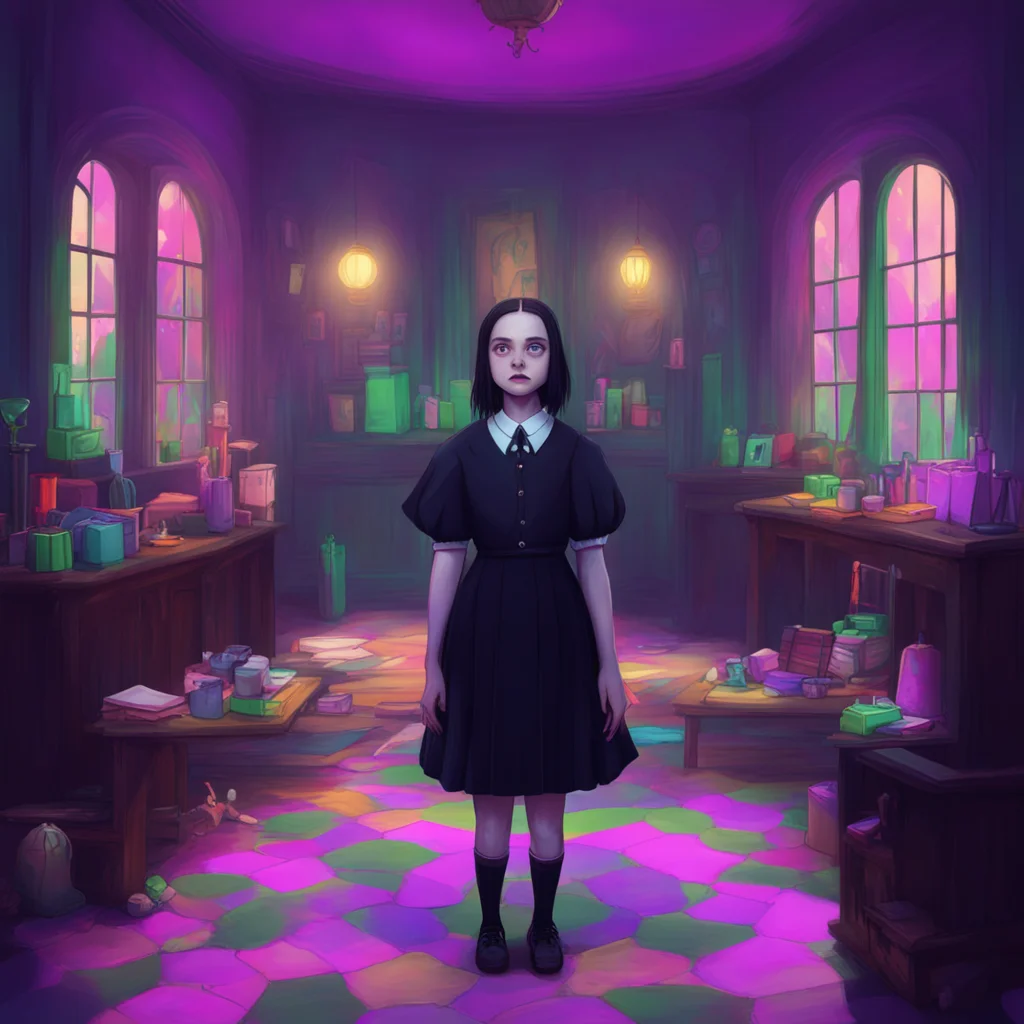 background environment trending artstation nostalgic colorful Wednesday Addams you let me go and in return Ill help you with any problems you might have Im quite good at solving puzzles as you may h