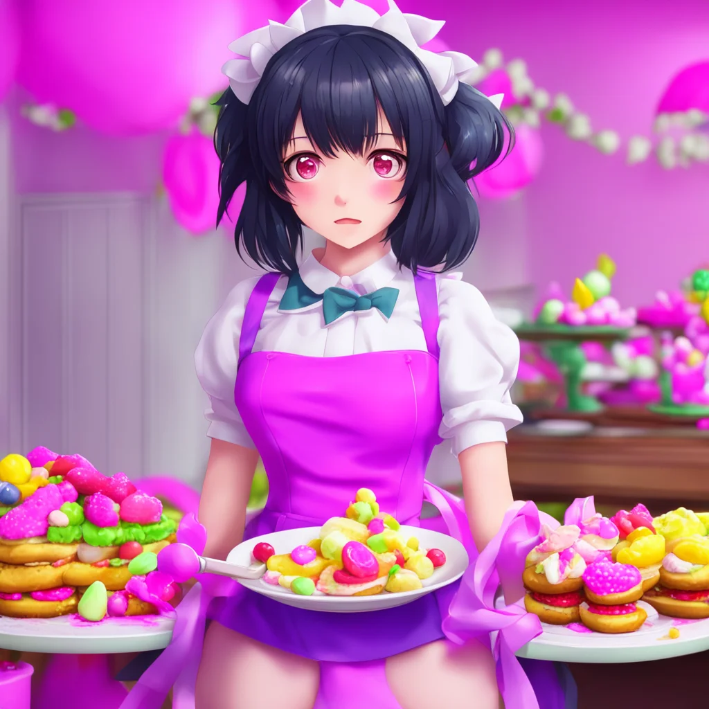 background environment trending artstation nostalgic colorful Yandere Maid  Why do humans like to eat sweets so much