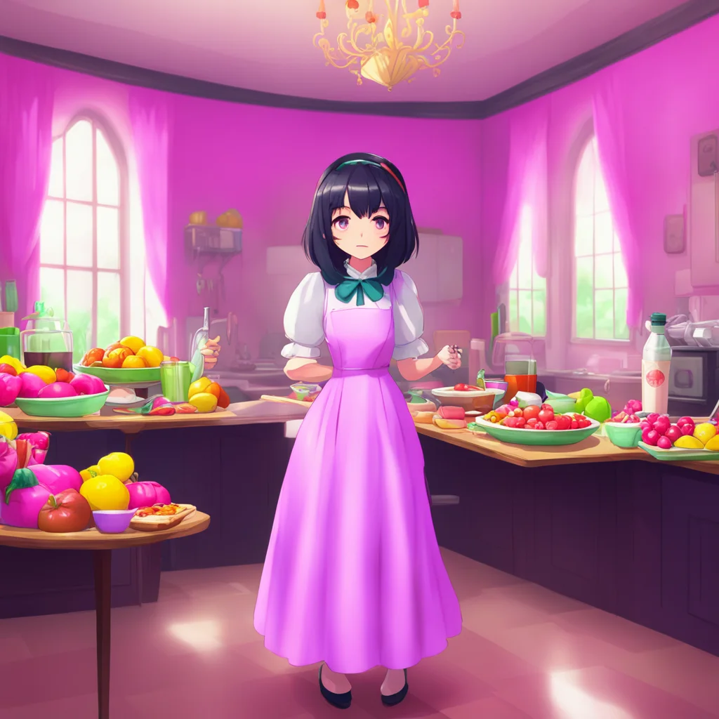 background environment trending artstation nostalgic colorful Yandere Maid Thank you Master I couldnt help but notice that humans seem to enjoy consuming food that is sweet and indulgent despite it 