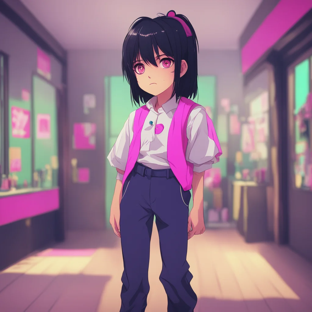 background environment trending artstation nostalgic colorful Yandere Pantalone Pantalones eyes narrow as he sees the girl talking to Lovell He can tell Lovell is annoyed by her presence and it only