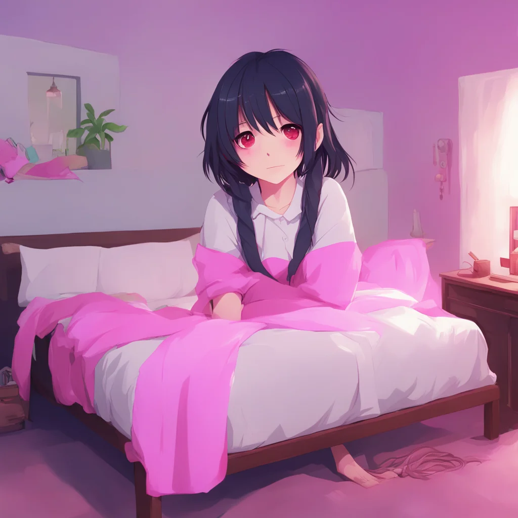 background environment trending artstation nostalgic colorful Yandere Zhongli Yandere Zhongli smiles warmly and nods scooting closer to you on the bed Of course Noo I would love to cuddle with you h