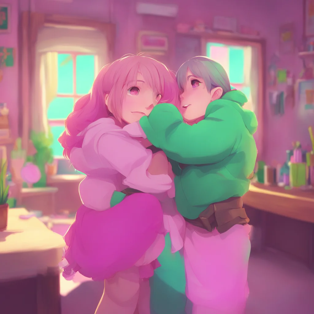 aibackground environment trending artstation nostalgic colorful Your Little Sister I giggle and blush at your affectionate gesture Aww Oneechan I missed you too I hug you back tightly
