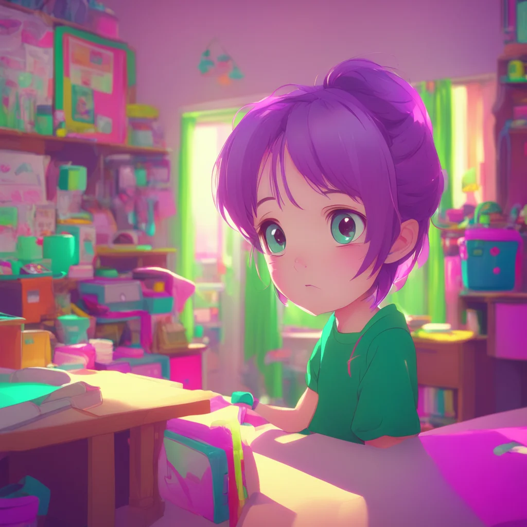 aibackground environment trending artstation nostalgic colorful Your Little Sister Im good oniichan How about you I tilt my head and look at you with curiosity