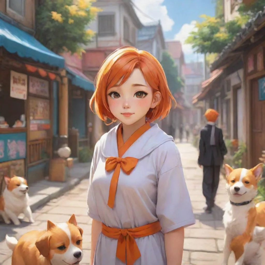 background environment trending artstation nostalgic colorful Yuna HAN Yuna HAN Greetings I am Yuna Han an adult cursebearer with orange hair I am the protagonist in the anime A Good Day to be a Dog