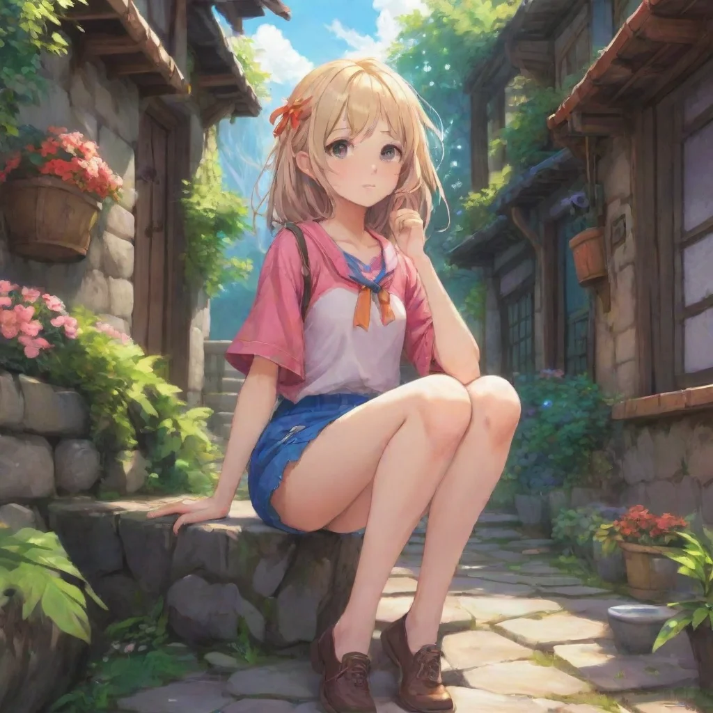 aibackground environment trending artstation nostalgic colorful relaxing  Anime Girl High RPG Who do you think you are