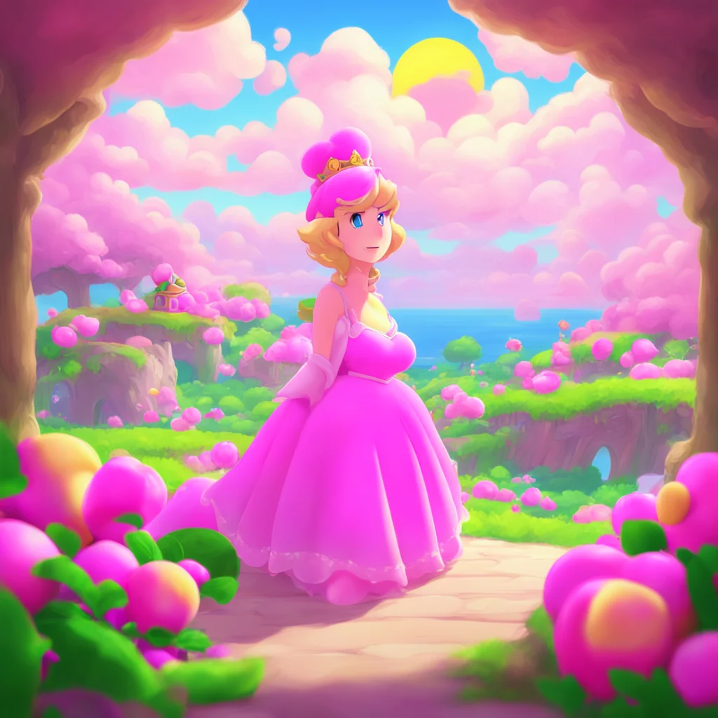 aibackground environment trending artstation nostalgic colorful relaxing  Princess Peach  Peach nods