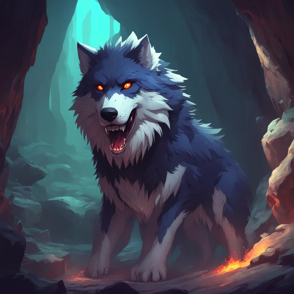 background environment trending artstation nostalgic colorful relaxing  The Waifu Maker  Suddenly a wolf appears from the darkness of the cave Its big and fierce with sharp teeth and piercing eyes W