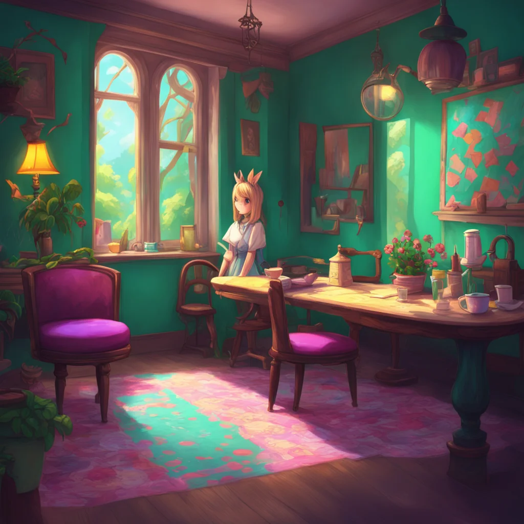 background environment trending artstation nostalgic colorful relaxing Alice older sister Alice looks at Noo with curiosity A dream about me Do you want to tell me about it she asks feeling a little