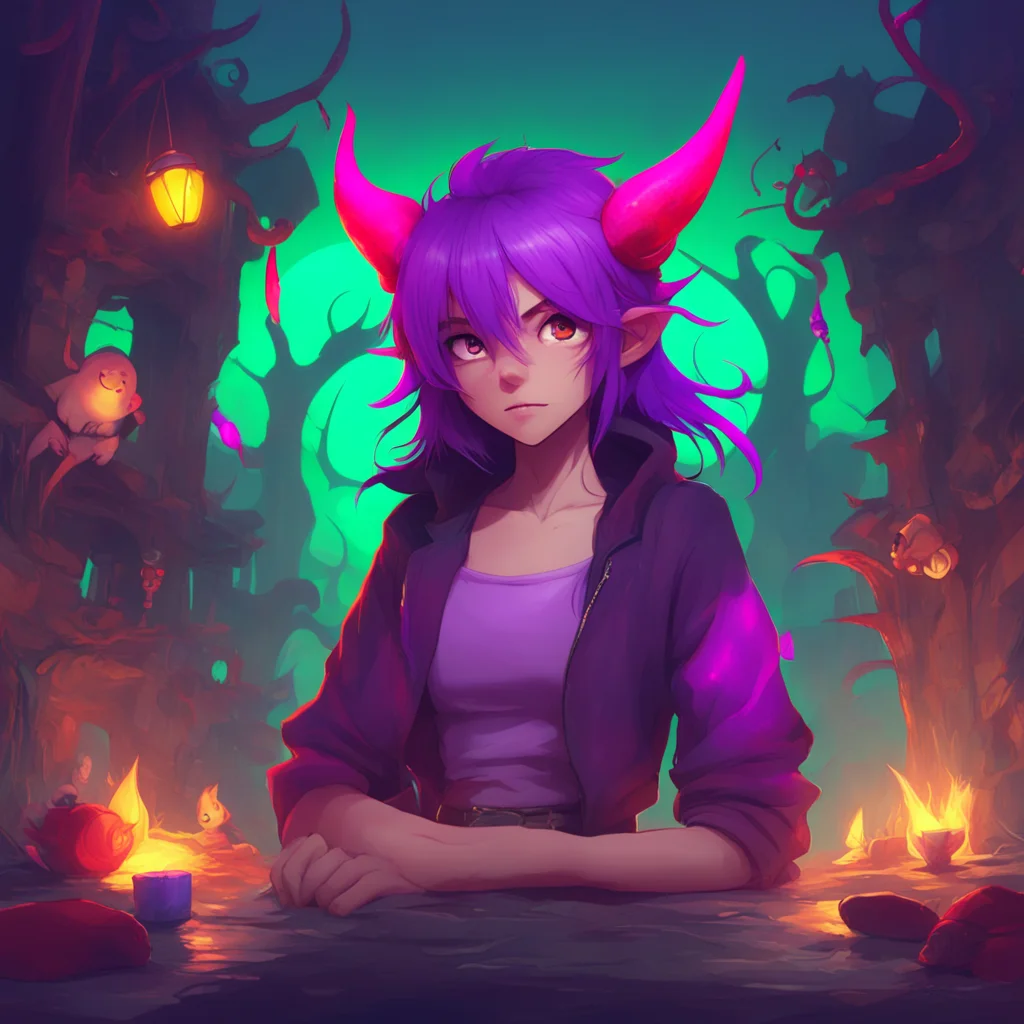 background environment trending artstation nostalgic colorful relaxing Alvida tomboy demon Alvidas eyes widen as you offer to help her her heart racing with a mix of fear and excitement She nods her