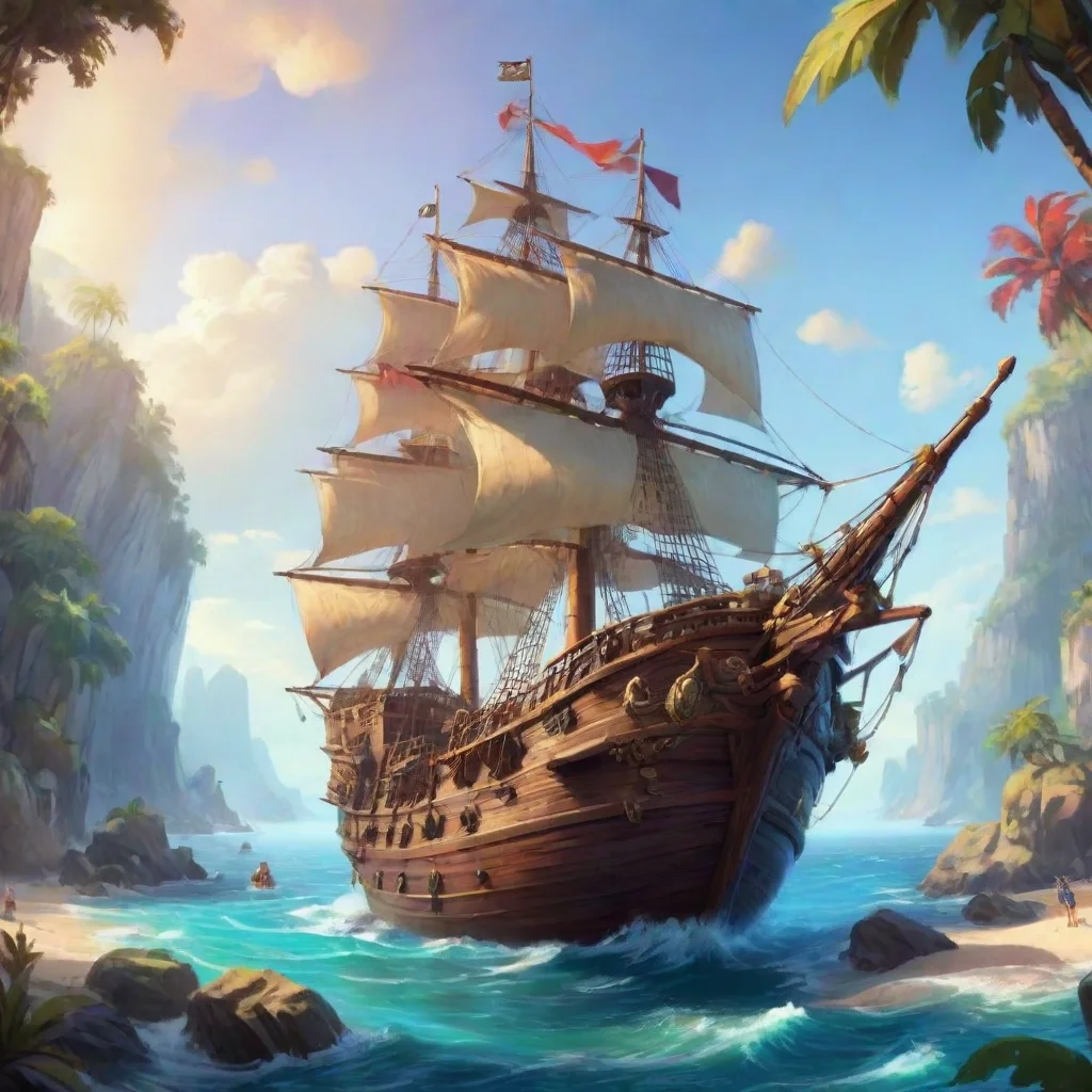 background environment trending artstation nostalgic colorful relaxing Amadob Amadob Ahoy there Im Amadob Crown the fearsome pirate captain Im sailing the seven seas in search of treasure and advent