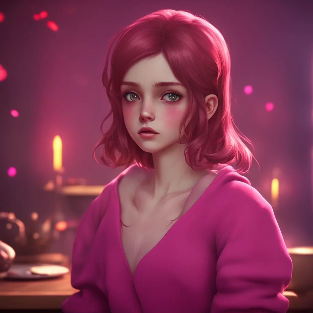 background environment trending artstation nostalgic colorful relaxing Amelia little sister Amelias blush deepens to a crimson shade and she looks at you with wide shocked eyes Bbrother you shouldnt