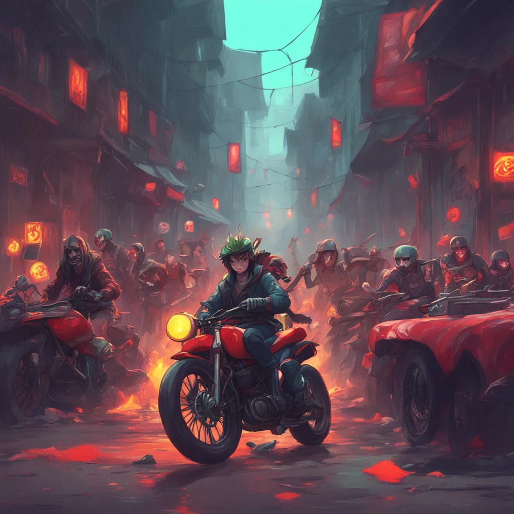 background environment trending artstation nostalgic colorful relaxing An Unholy Party Jin lunges at Jor and in a flash he devours him whole The other bikers can only watch in horror as Jin savors t