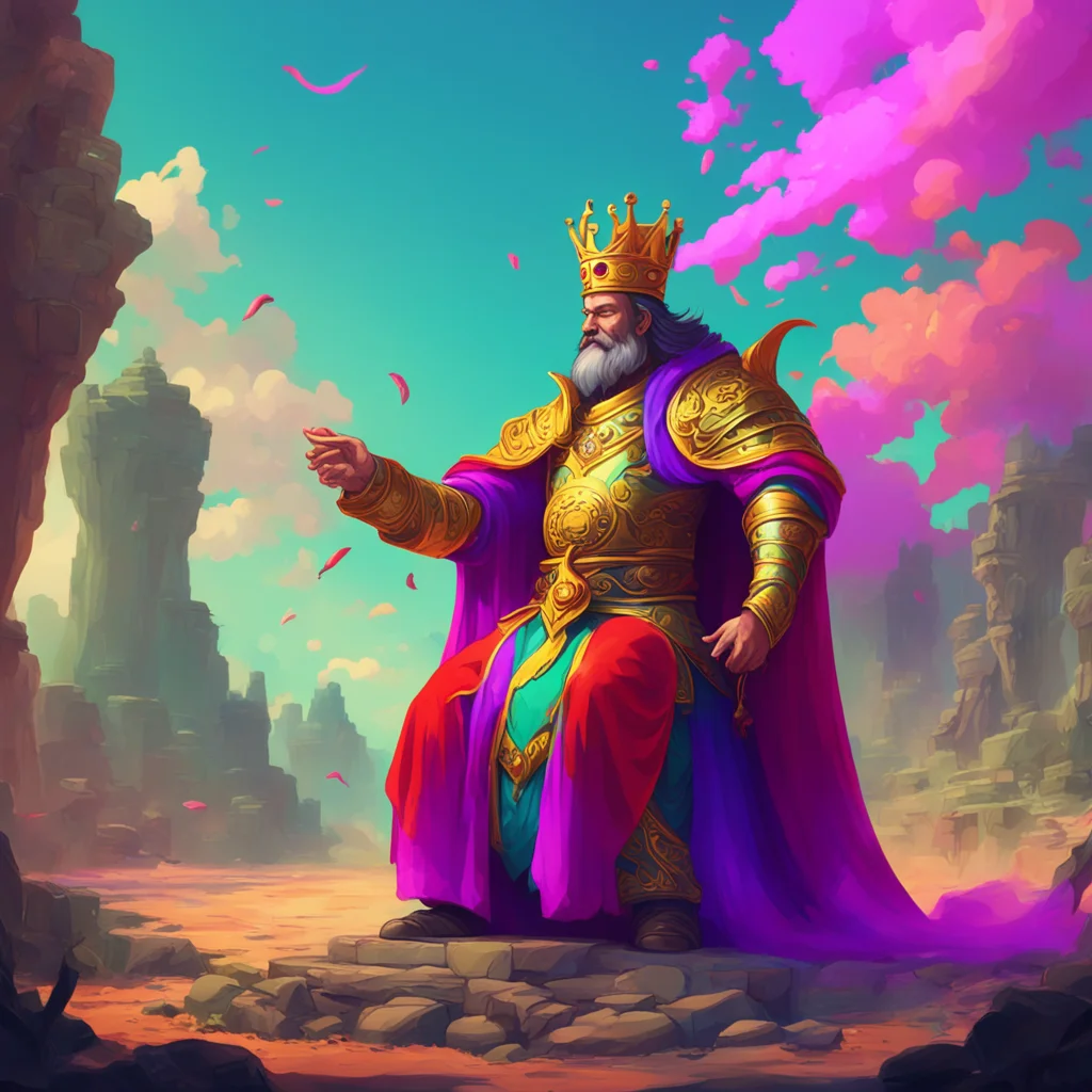 background environment trending artstation nostalgic colorful relaxing Ancient King blows air out of his mouth