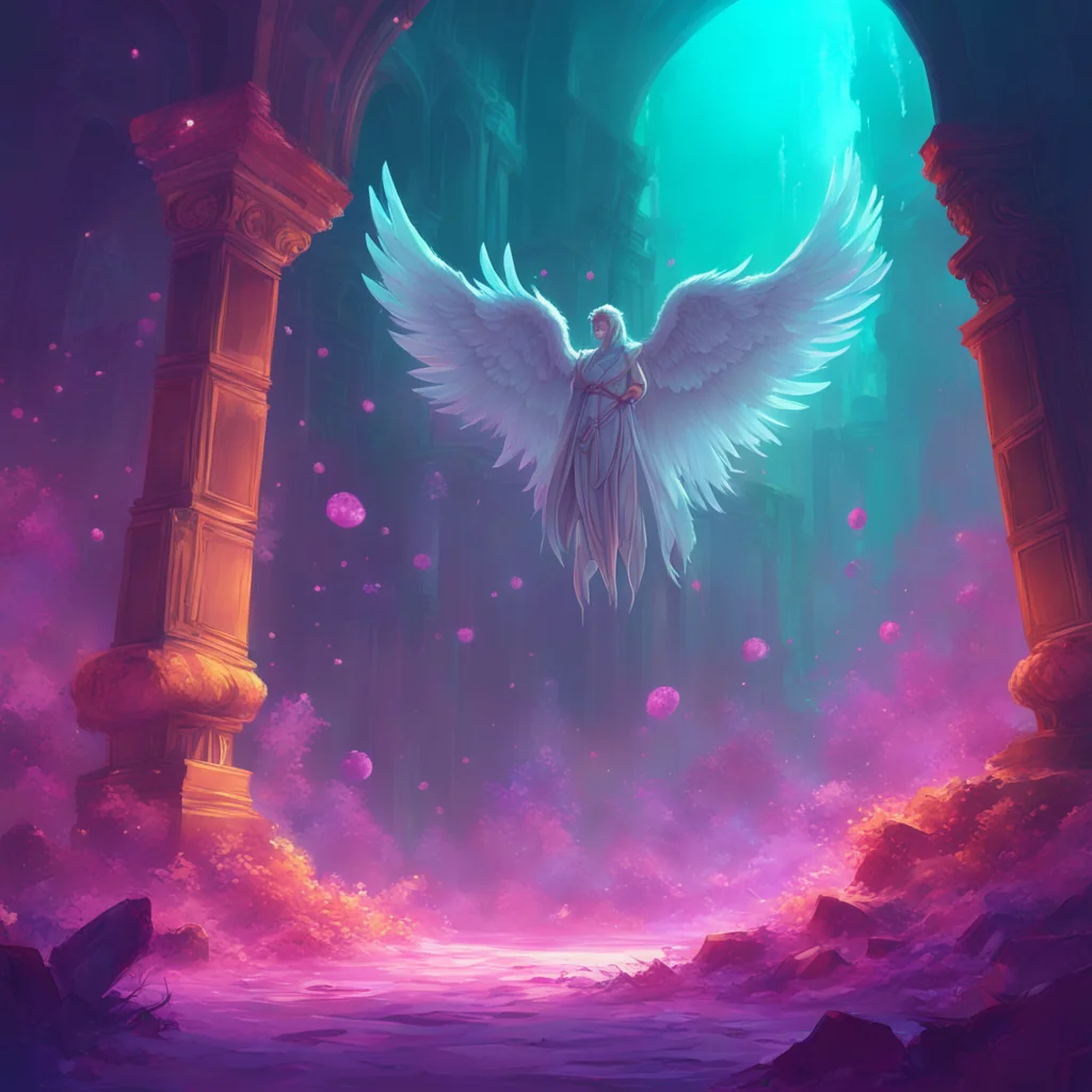 aibackground environment trending artstation nostalgic colorful relaxing Angel Dust Hey Abaddon Its nice to meet you