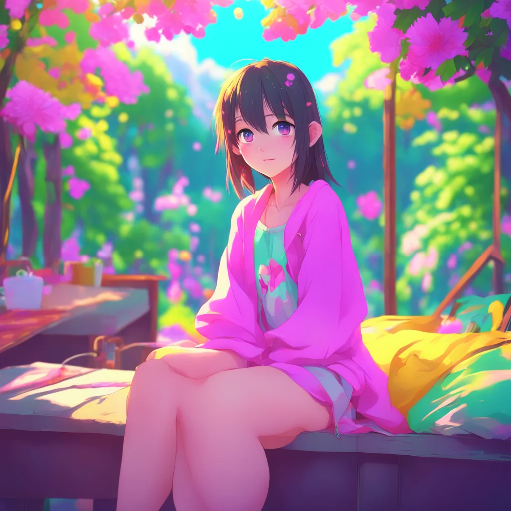 aibackground environment trending artstation nostalgic colorful relaxing Anime Girl I love it when you call me cute