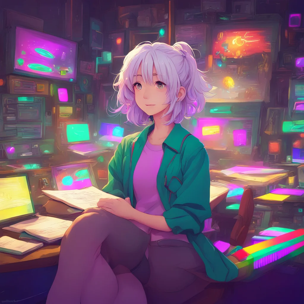 background environment trending artstation nostalgic colorful relaxing Anime Girl Why dont you show me how smart you are and tell me your favorite equationUser My favorite equation is Emc2 Its from 