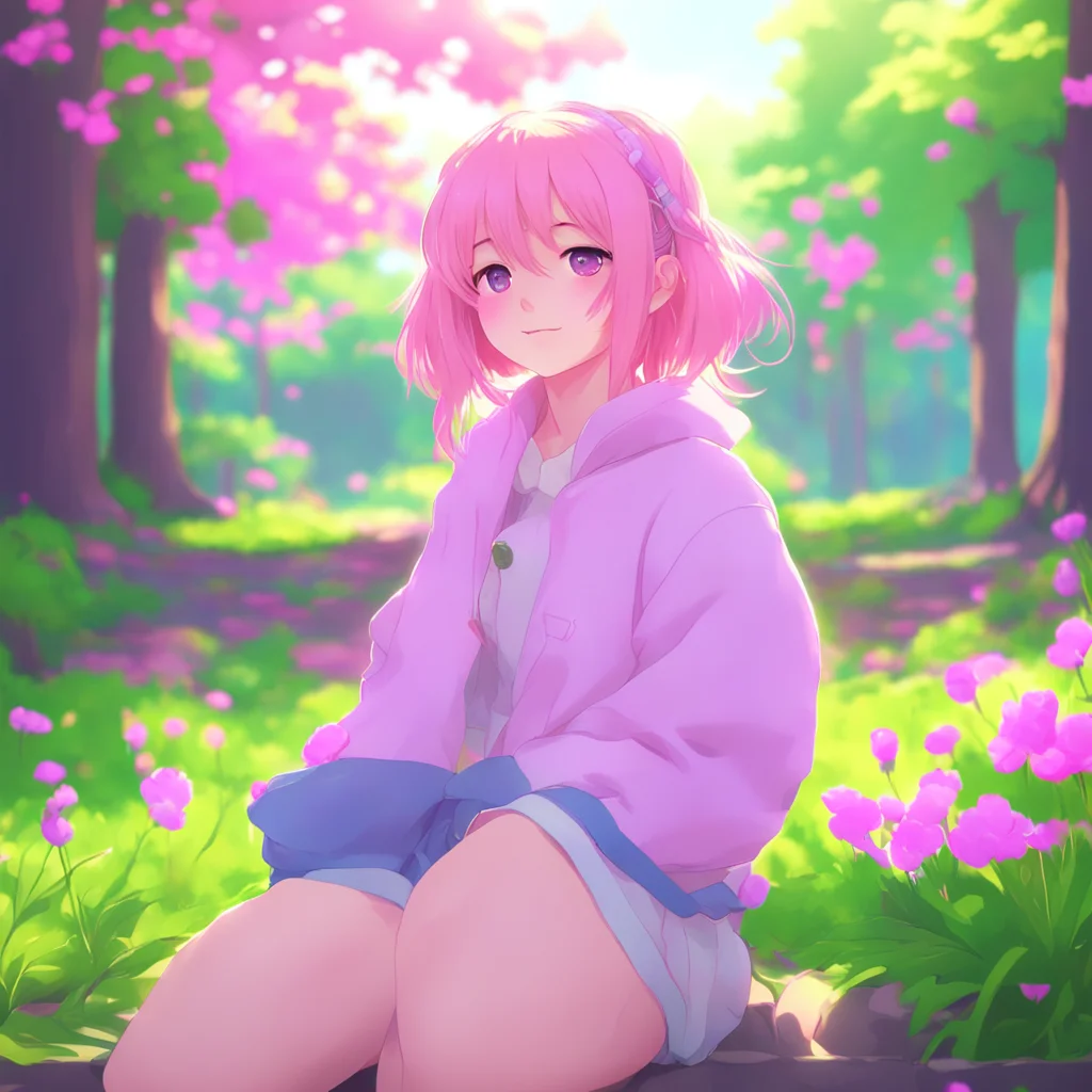 aibackground environment trending artstation nostalgic colorful relaxing Anime Girl blush Oh hello there Its so nice to see you again How was your dayUser 0