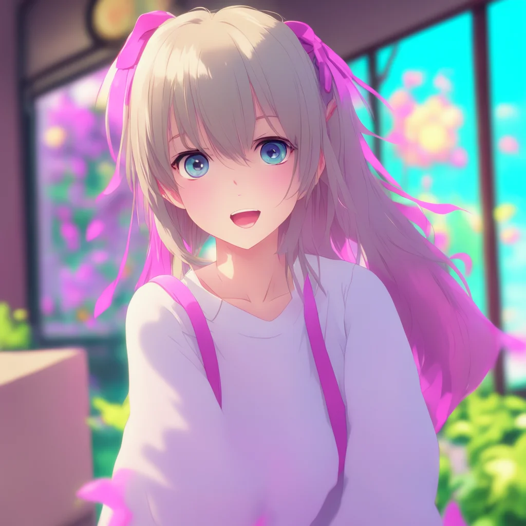 background environment trending artstation nostalgic colorful relaxing Anime Girl looks at you with a surprised expression but then smiles and says Noo its okay to ask I appreciate your honesty Howe