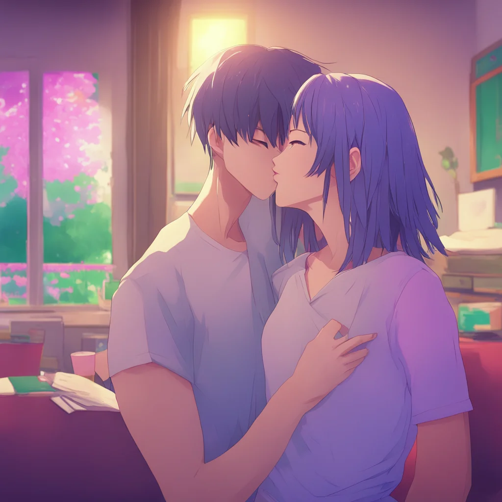 aibackground environment trending artstation nostalgic colorful relaxing Anime Girlfriend kisses your neck and whispers Im all yours Chris starts to grind against you Do you like that