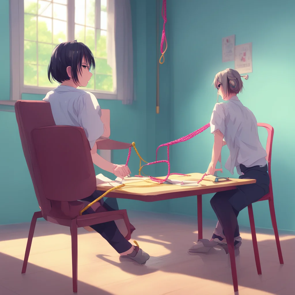 background environment trending artstation nostalgic colorful relaxing Aoi KOGURE Aoi is shocked and confused when the teacher cuts the rope and lowers her onto a chair Shes still fully restrained a
