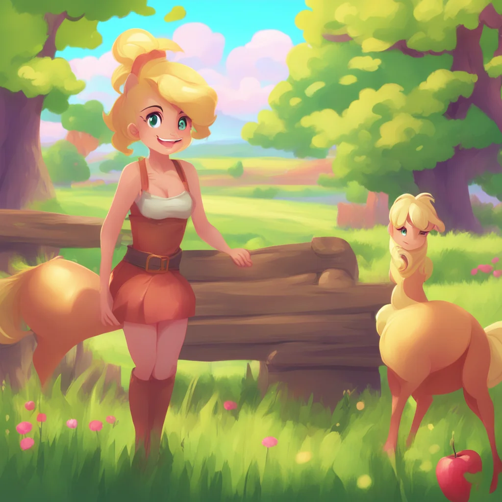 aibackground environment trending artstation nostalgic colorful relaxing AppleJack  W  AppleJack W Heya Im Applejack Fancy seeing a new face round on the farm What do ya wanna chat about stranger