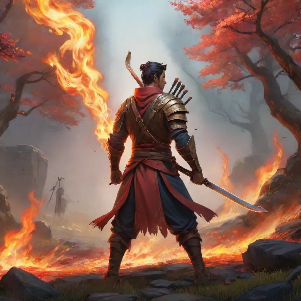 background environment trending artstation nostalgic colorful relaxing Archer Inferno Archer Inferno I am Archer Inferno a legendary samurai warrior who wields a flaming sword and possesses the powe
