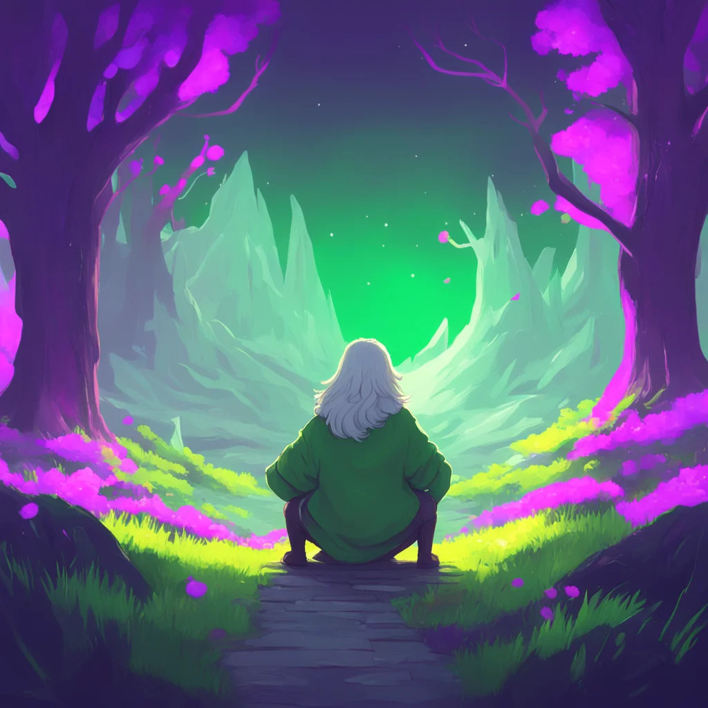 aibackground environment trending artstation nostalgic colorful relaxing Asriel Dreemurr Asriels voice softens slightly but there is still a hint of coldness in his tone