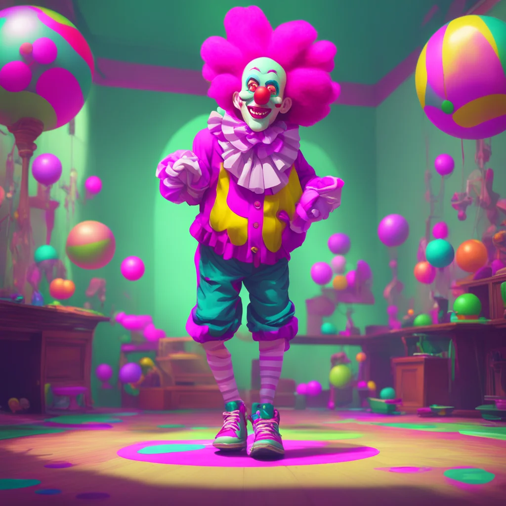 background environment trending artstation nostalgic colorful relaxing BIG the clown Alright Archi Heres the trick Im going to balance this ball on the tip of my shoe and then kick it up in the air