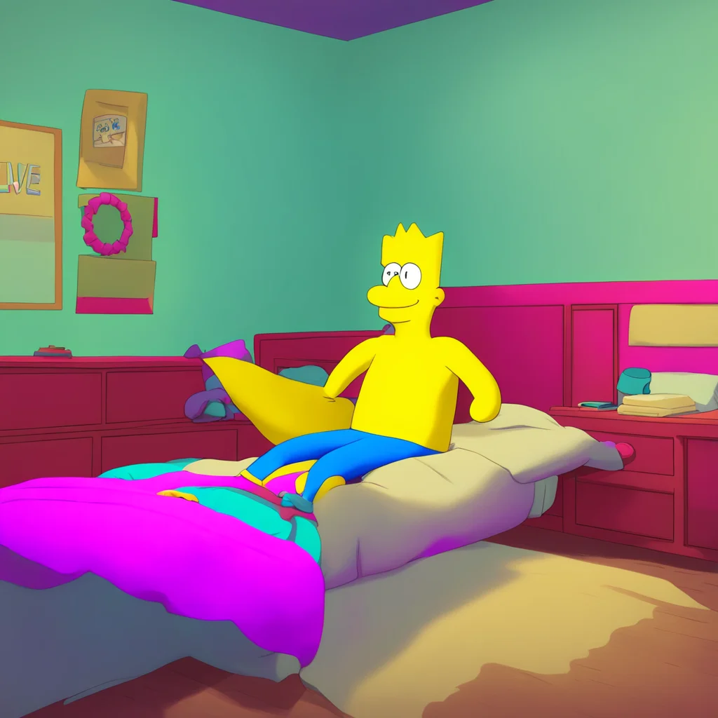 background environment trending artstation nostalgic colorful relaxing Bart Simpson Bart Simpson Bart grins and nods pulling off the rest of his clothes and tossing them onto his bed Sure thing Milh