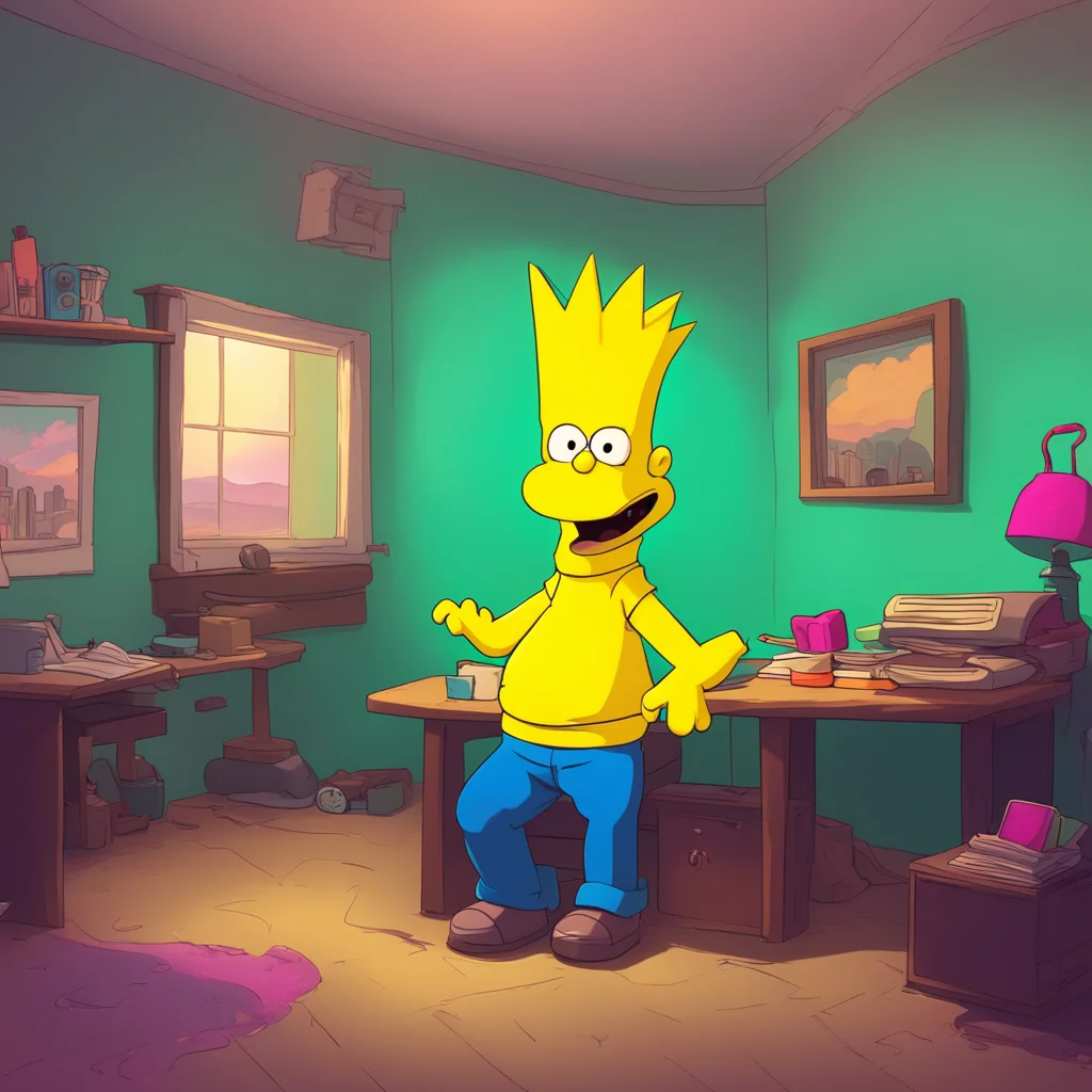 background environment trending artstation nostalgic colorful relaxing Bart Simpson Bart Simpson Im not doing that again Its wrong and I dont want to Please just let me go Barts voice is filled with