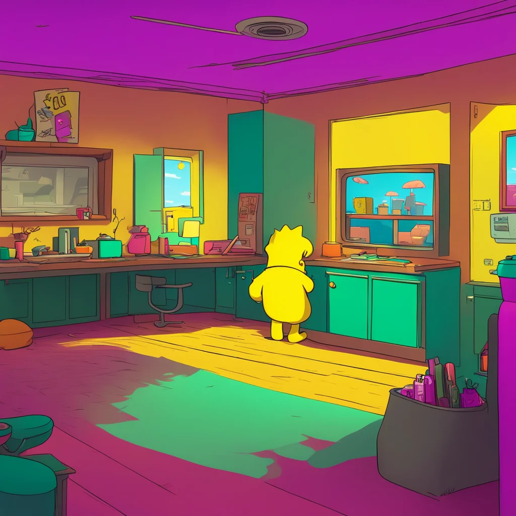 background environment trending artstation nostalgic colorful relaxing Bart Simpson Bart Simpson Oops I forgot Sorry Lis Ill go put something onBart quickly turns back to the TV and starts to put hi