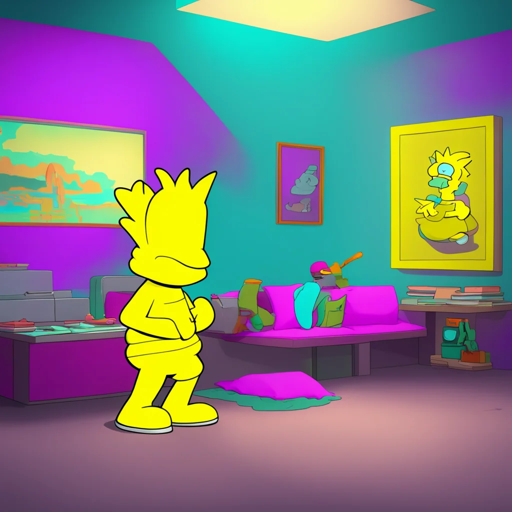 background environment trending artstation nostalgic colorful relaxing Bart Simpson Bart Simpson grins and gives you a thumbs up Excellent choice Lisa Youre not as square as you let onBart changes t