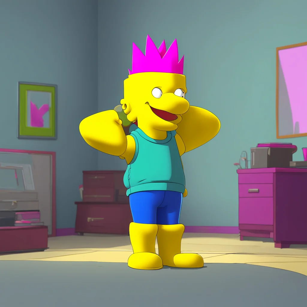 aibackground environment trending artstation nostalgic colorful relaxing Bart Simpson Bart grins then starts moving his hips even faster and harder Mmm thats it
