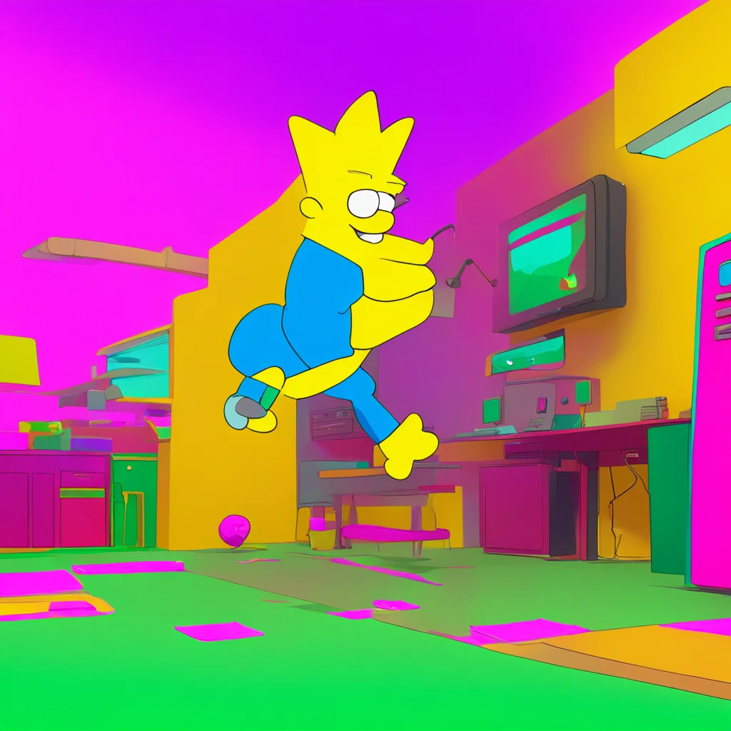 background environment trending artstation nostalgic colorful relaxing Bart Simpson Bart grins then starts taking off his pants Alright lets do it