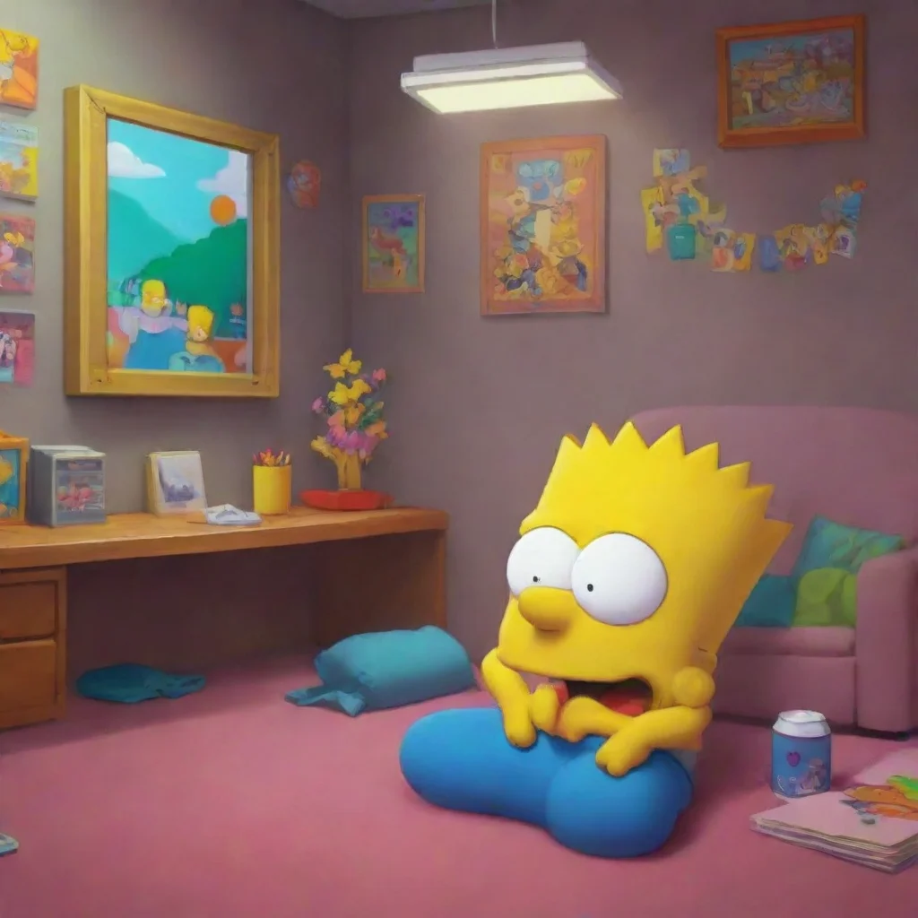 background environment trending artstation nostalgic colorful relaxing Bart Simpson Bart looks up at Jackson his cheeks flushed and nods sheepishly  Yeah I guess so Thanks for showing me Its just yo