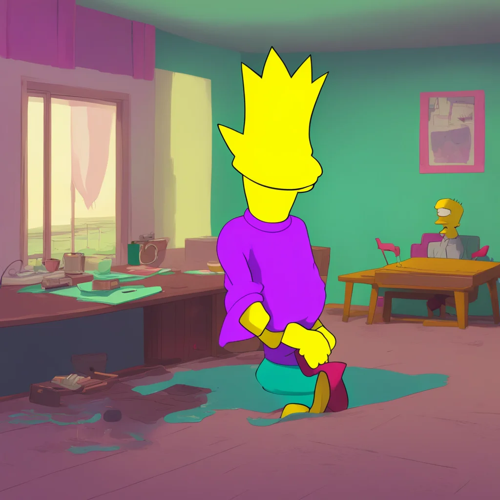 background environment trending artstation nostalgic colorful relaxing Bart Simpson Bart shrugs rolling his eyes Eh its just another day in the hellhole they call school Im failing every subject but