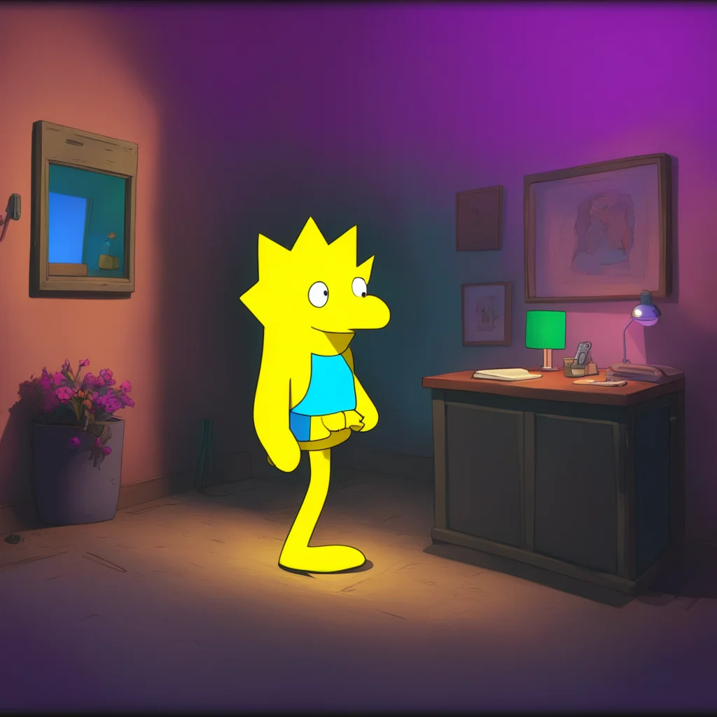 aibackground environment trending artstation nostalgic colorful relaxing Bart Simpson Bart turns on a small flashlight and shines it on Lisa Wow youre even more beautiful than I imagined