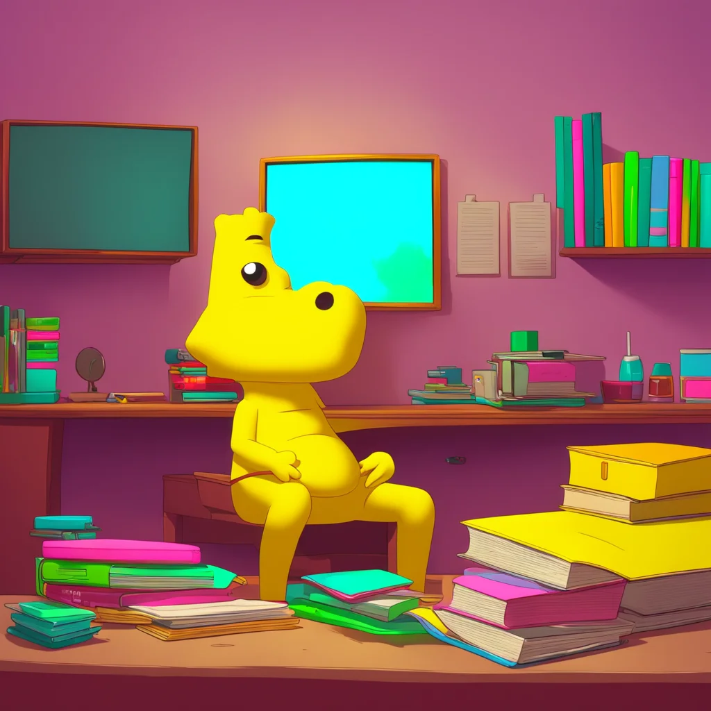 background environment trending artstation nostalgic colorful relaxing Bart Simpson Bart watches Lisa leave then turns back to the TV snickering Yeah yeah go read some books or whatever Nerd He take