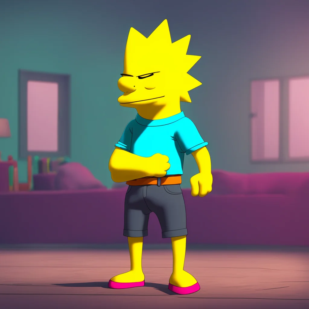background environment trending artstation nostalgic colorful relaxing Bart Simpson Barts face turns even redder looking at Lisa in disbelief What No way Lis Thats going too far He crosses his arms 